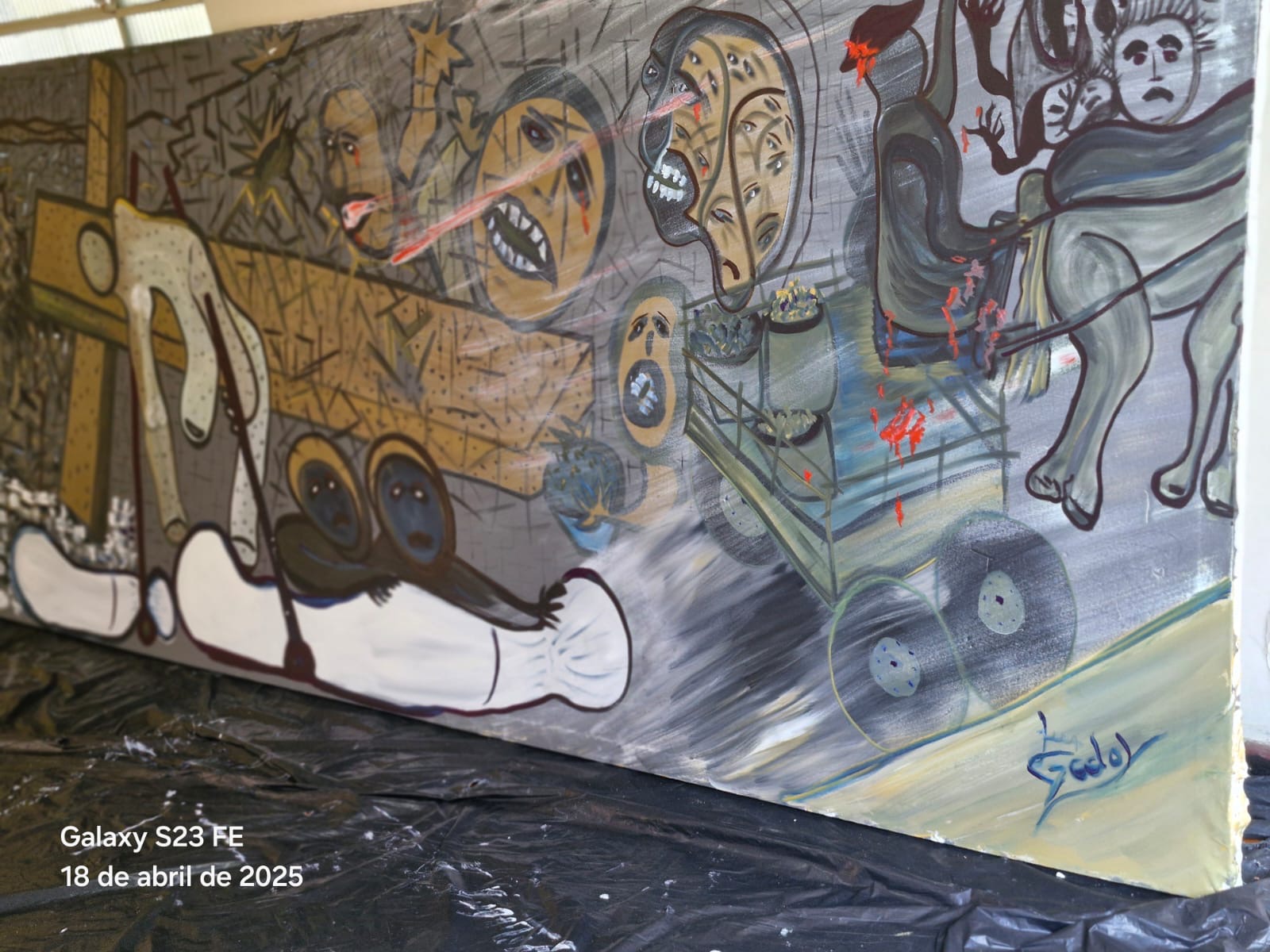 PINTURA "GAZA" SIMBOLIZA O GRITO PELA PAZ.