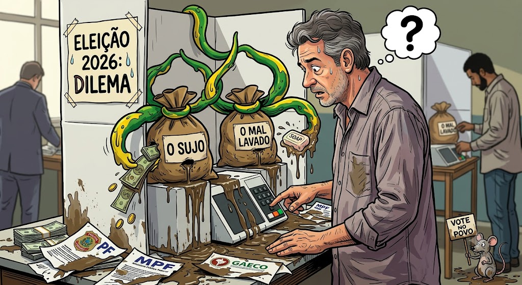 ELEIÇÃO NO BRASIL DIANTE UM DILEMA:  '  SUJO OU  MAL  LAVADO '  NA POLARIZAÇÃO À PRESIDÊNCIA !