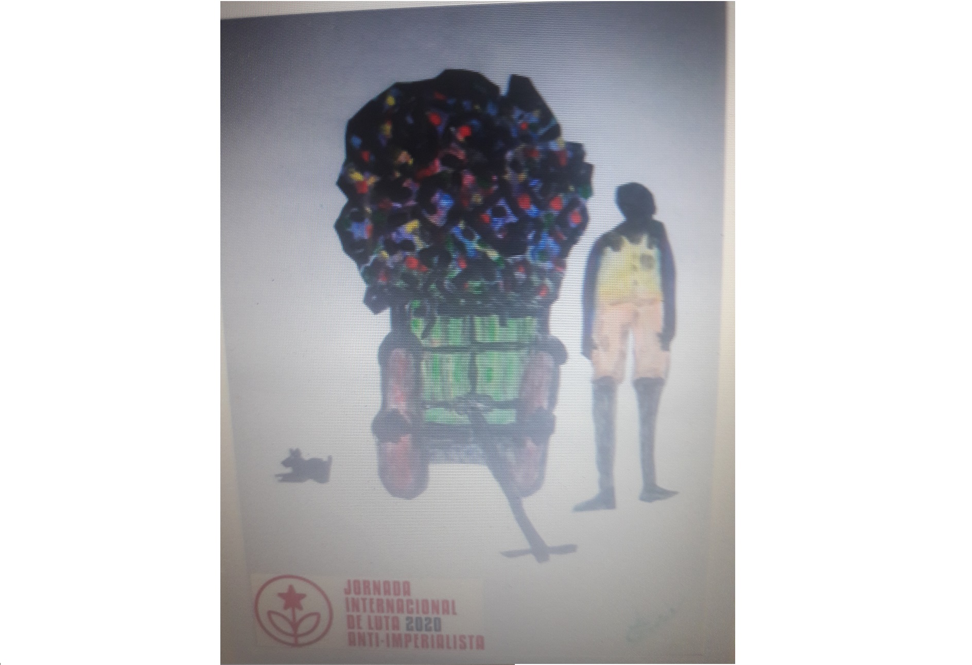 Cartaz \" Where Am I \"  do pintor brasileiro Juan Godoy integra Exposição de 77 artistas de 26 países