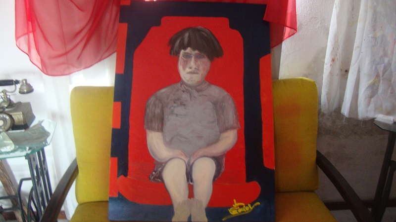Juan Godoy produz quadro: O menino Omran