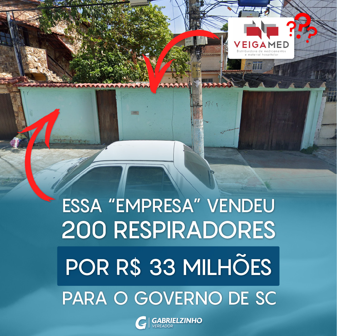 Cadê os R$ 33 milhões dos 200 respiradores que o governo de SC  pagou à máfia e não recebeu até hoje ?