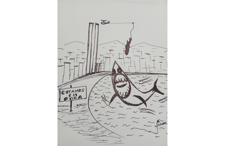 Temporada de Verão com tubarões em Balneário Camboriú (SC).