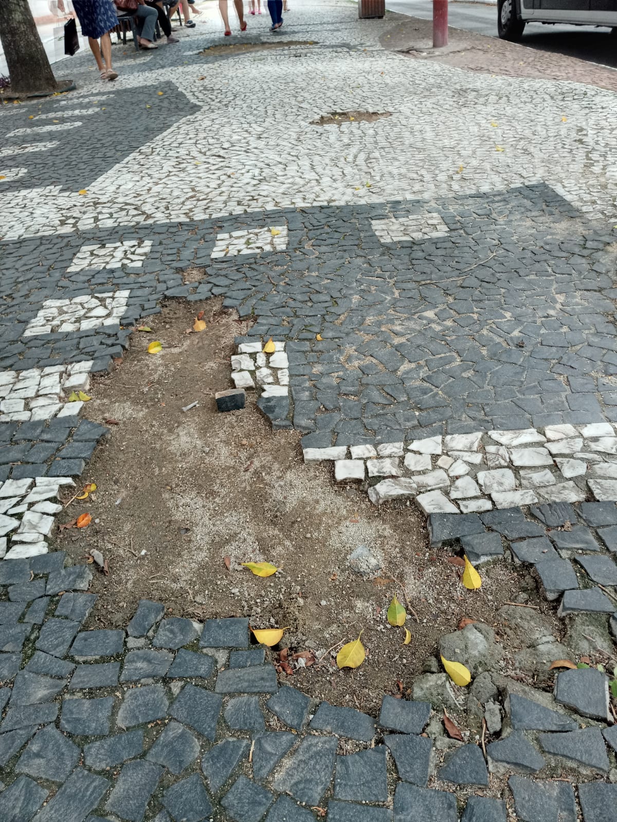 Buraqueira no Calçadão do centro de São José (SC)