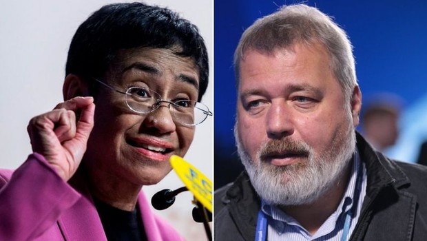 Nobel da Paz de 2021 vai para os Jornalistas Dimitri  Muratov e Maria Ressa